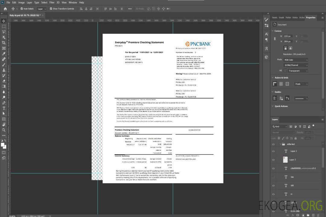 États-Unis PNC excel pdf template
